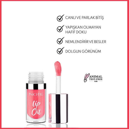 Note Cosme Lip Oil 20 Pink For Me Hydrating Gloss 6ml by Beauty Care Bag