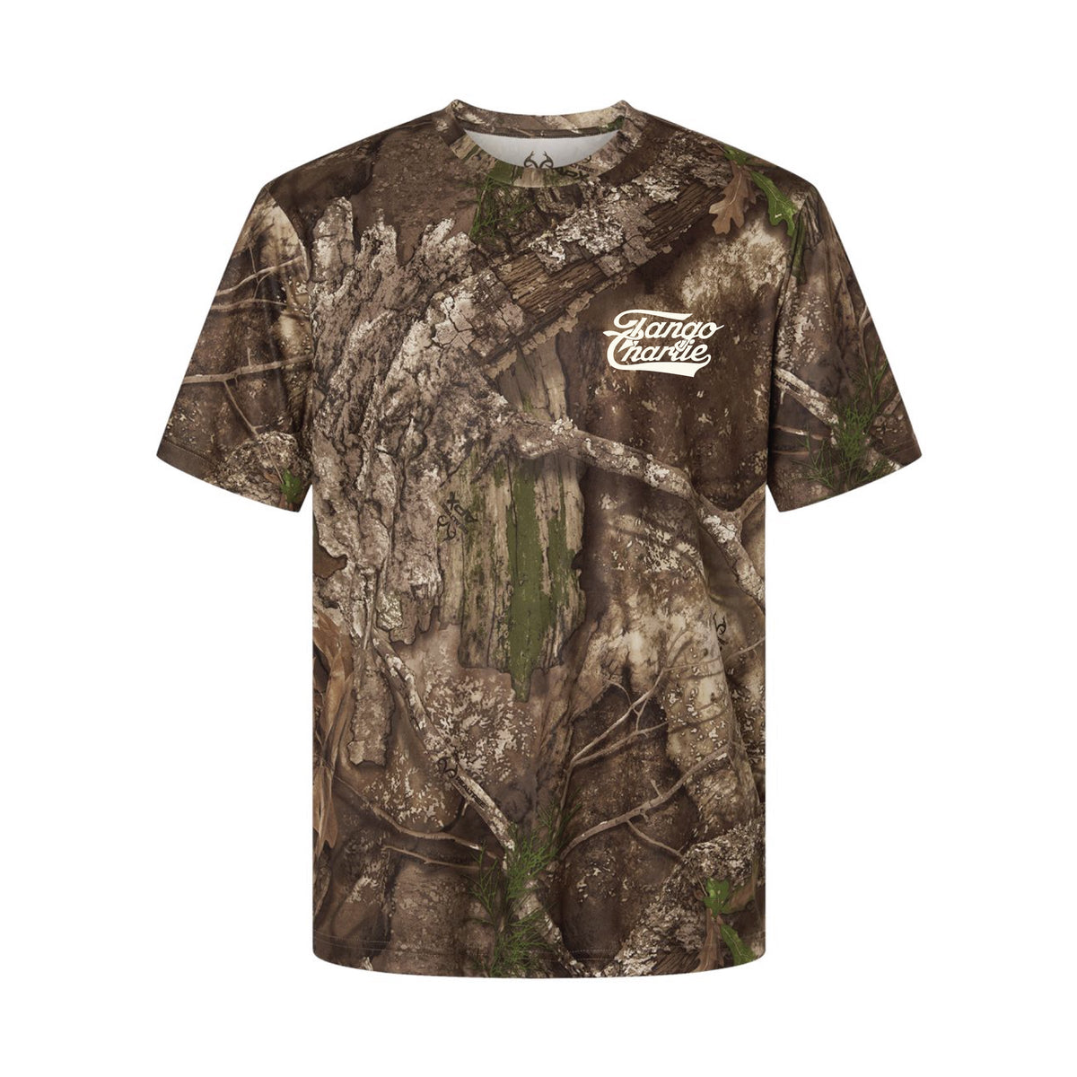 Lift Heavy. Trust God. - Realtree Premium Camo Tee by Tango Charlie Apparel
