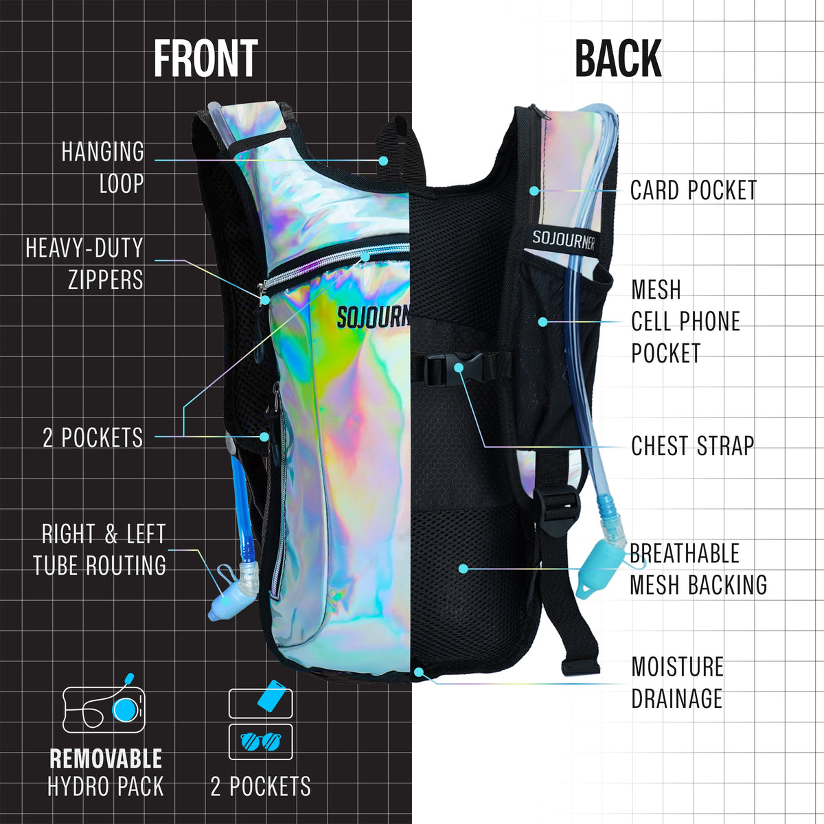 Hydration Pack Backpack (Small) by SoJourner