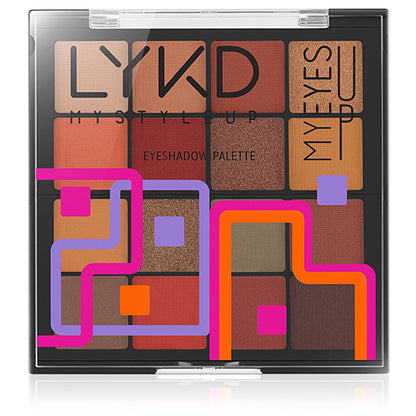 LYKD Eyeshadow Palette - 16 Pigmented, Blendable Colors for Stunning Eye Makeup - Matte, Shimmer, and Long-Lasting Shades by Beauty Care Bag