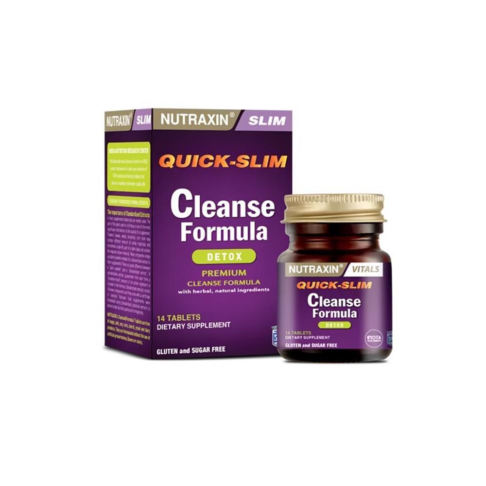 Nutraxin Quick-Slim Cleanse Formula Detox Dietary Supplement for Weight Loss Support - 14 Tablets by Beauty Care Bag