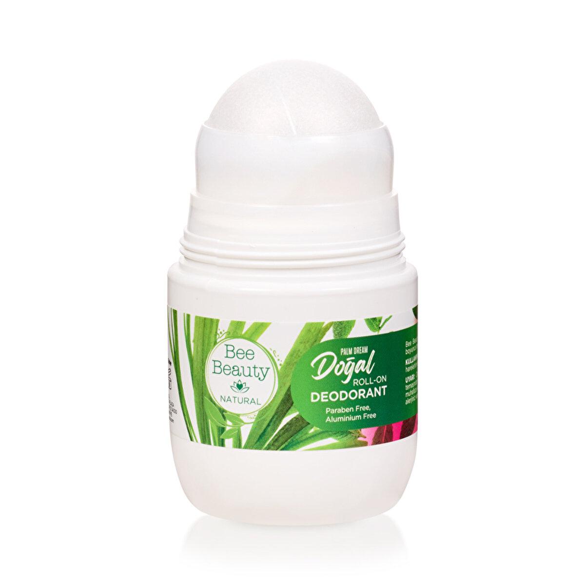 Bee Beauty Palm Dream natural roll-on deodorant for women, 1.69 fl oz