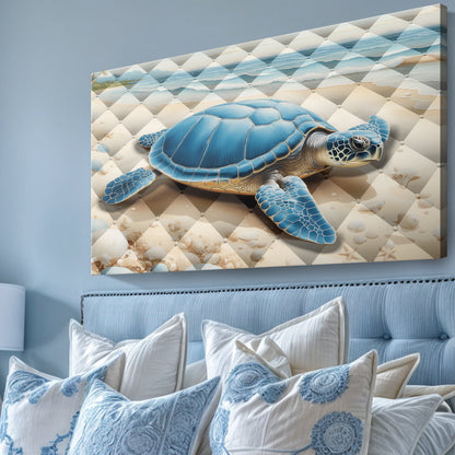 Side view of 3D Coastal Wall Art V canvas by Tailored Canvases, view 3