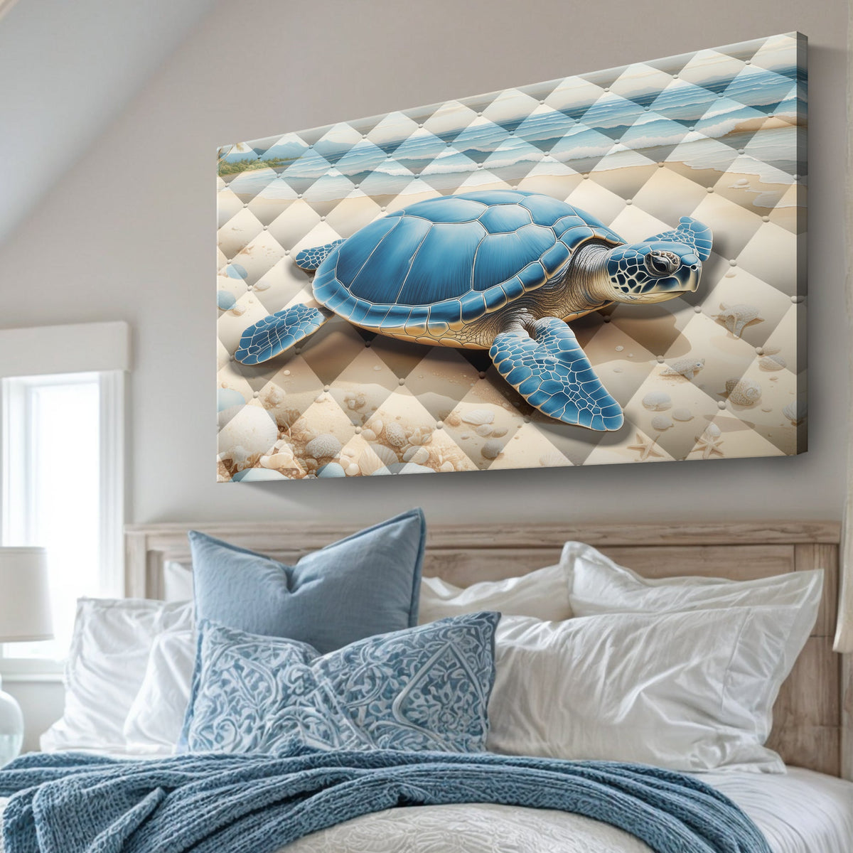 Side view of 3D Coastal Wall Art V canvas by Tailored Canvases