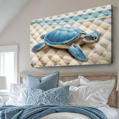 Side view of 3D Coastal Wall Art V canvas by Tailored Canvases
