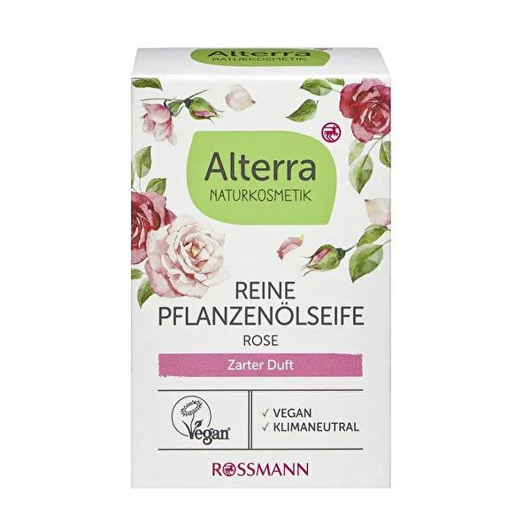 Alterra Natural Rose Soap: 100% Natural, Vegan, Gentle Cleansing for Sensitive Skin with Rose Flower Essence by Beauty Care Bag