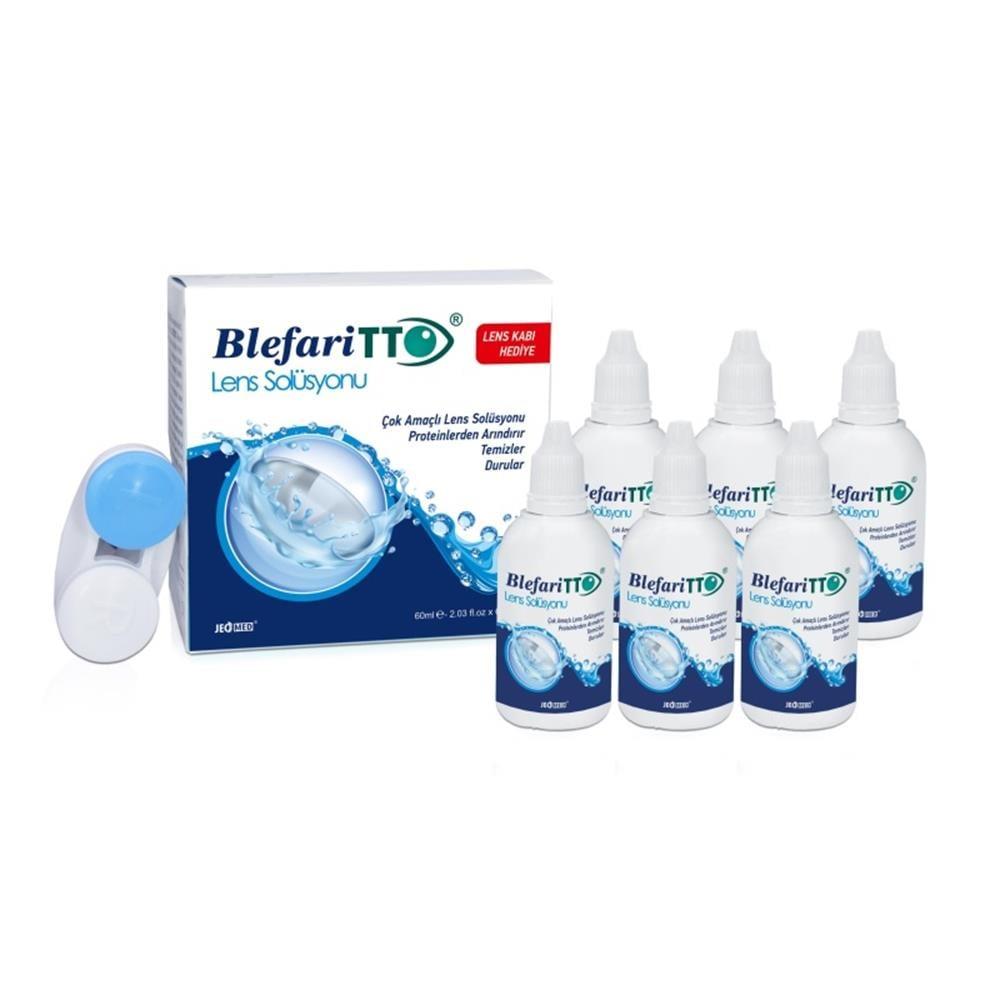 BlefariTTO Contact Lens Solution 6x60ml - Multi-Purpose Lens Care for Hygiene and Comfort by Beauty Care Bag