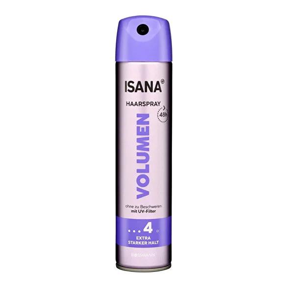 Isana Extra Strong Hold Hair Spray with UV Filter - 8.45 fl oz, Vegan & Dermatologically Approved by Beauty Care Bag