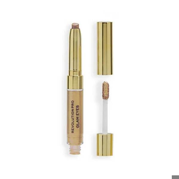 Revolution Pro Glam Eyeshadow Duo - Bejewel: Creamy Pencil & High Pigment Glitter Gel for Glamorous, Vegan, Cruelty-Free Eye Makeup by Beauty Care Bag
