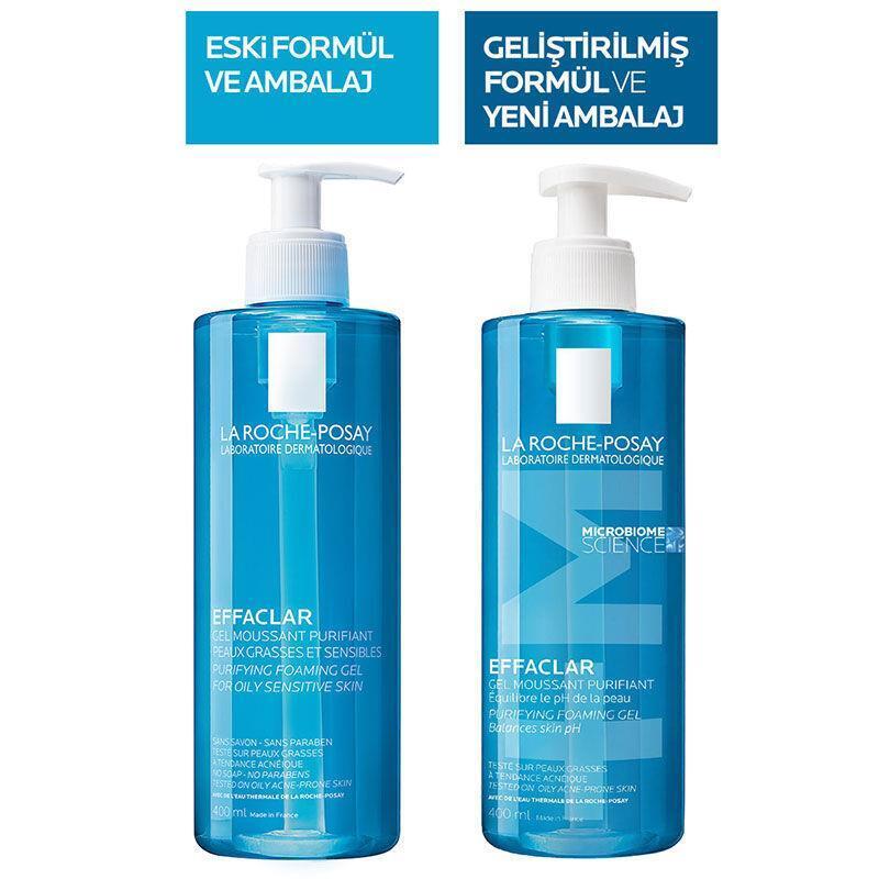 La Roche Posay Effaclar Gel 400ml - Gentle Facial Cleansing for Acne-Prone Skin by Beauty Care Bag