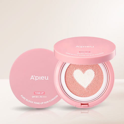 A'pieu Pure Block Tone-Up Sun Cushion SPF50+ PA++++ 11g by SEOUVARA