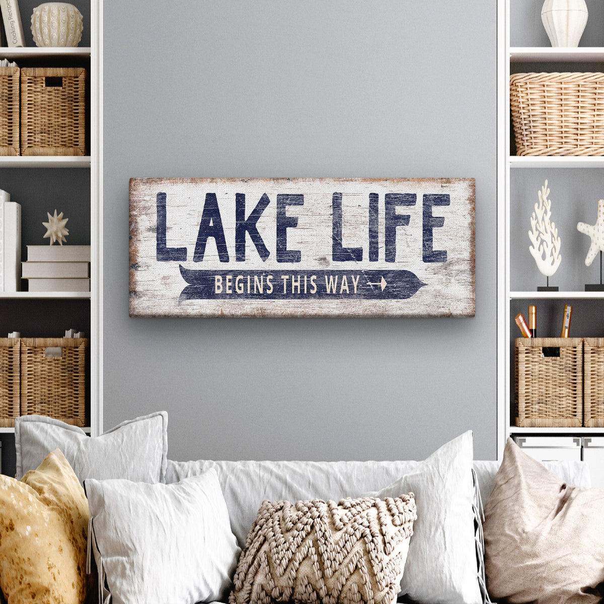 Personalized Lake Life Customizable Sign by Off The Square Designs