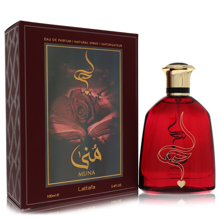 Lattafa Muna by Lattafa Eau De Parfum Spray (Unisex) 3.4 oz for Women by Avera Group