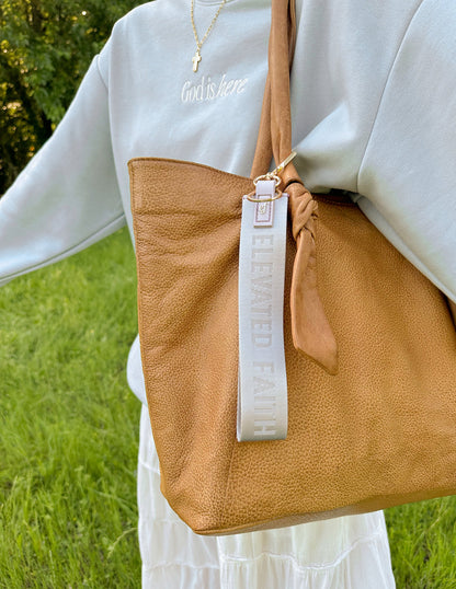 Lavender Oversized Logo Keychain by Elevated Faith