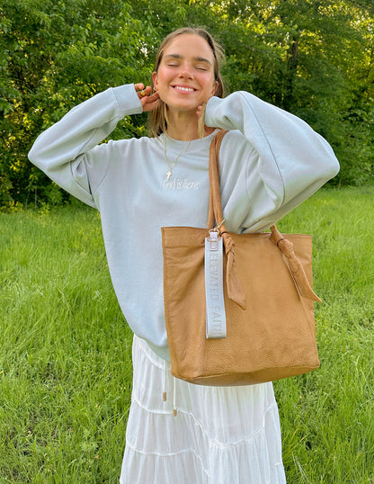 Lavender Oversized Logo Keychain by Elevated Faith