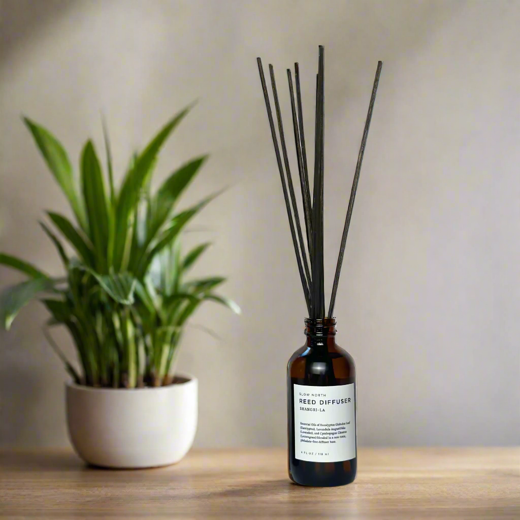 Shangri-La - Reed Diffuser (Eucalyptus + Lavender + Lemongrass) by Slow North