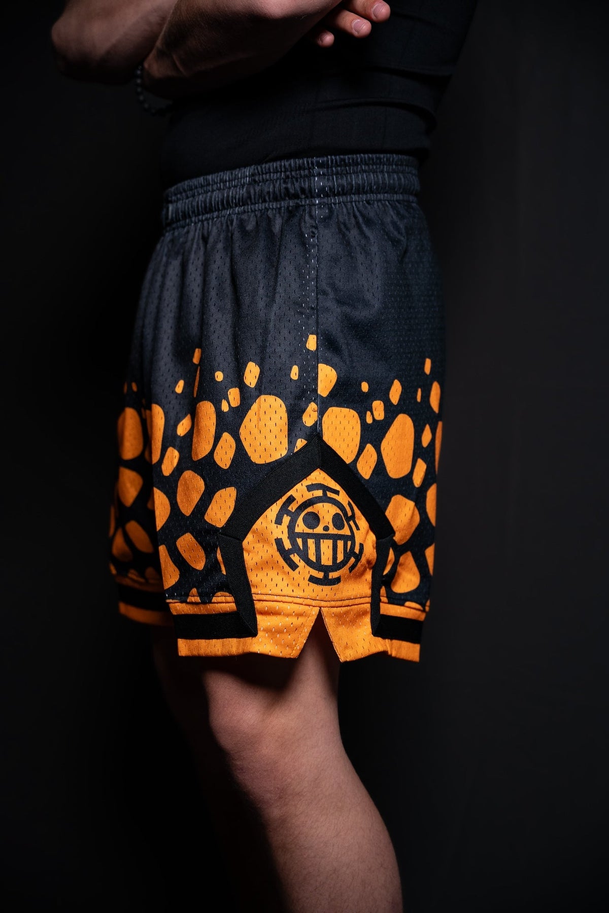 Law retro anime basketball mesh shorts