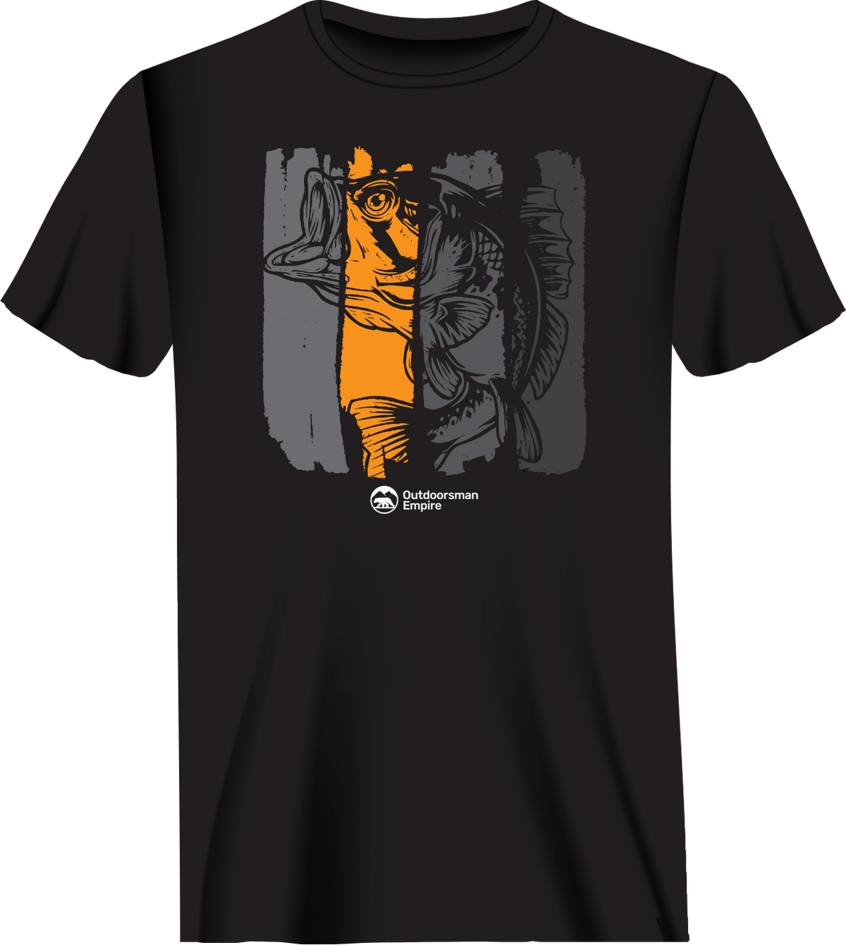 Fishing Grunge Bars Man T-Shirt by Outdoorzees