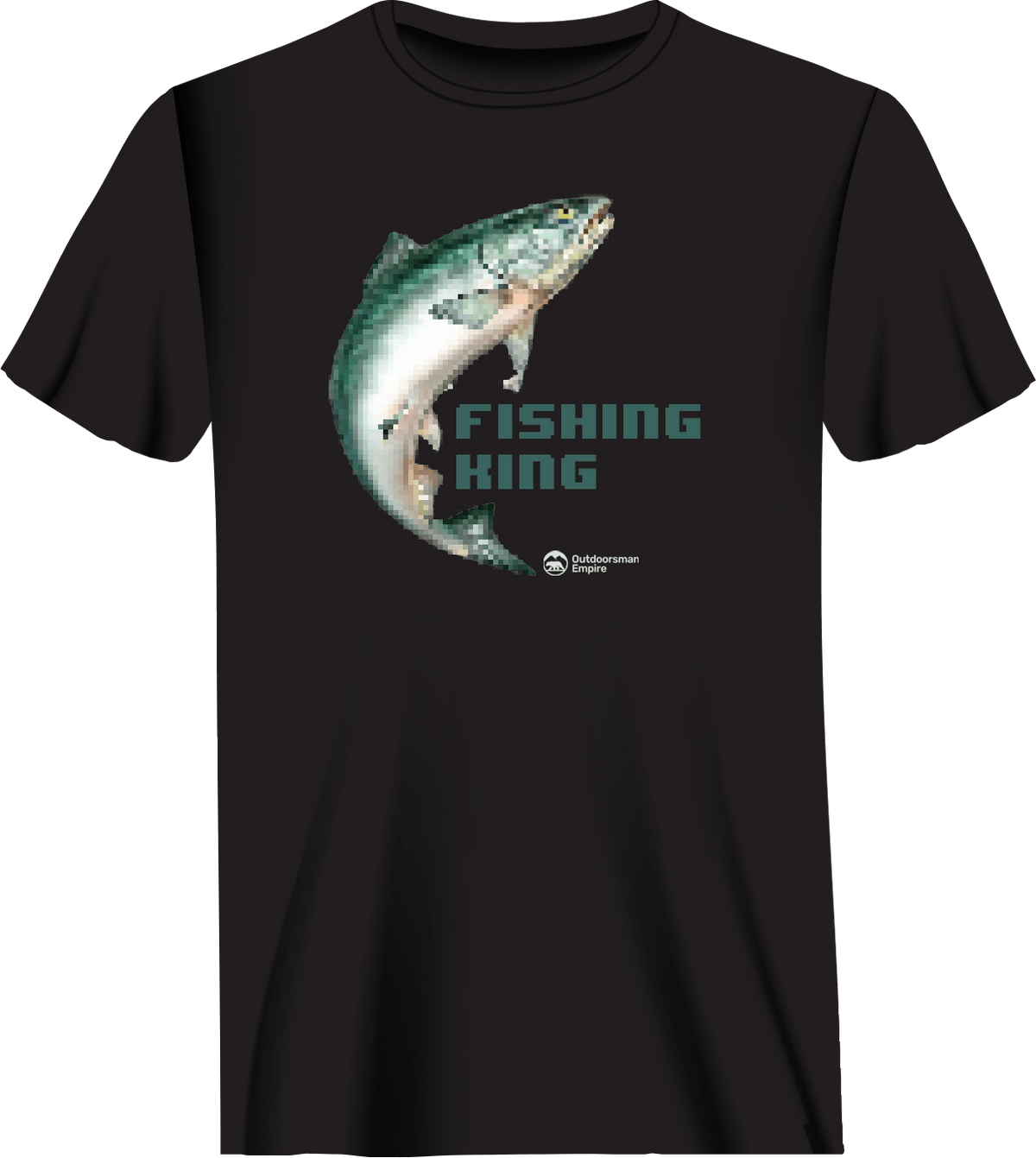 Fishing Pixelated Man T-Shirt by Outdoorzees