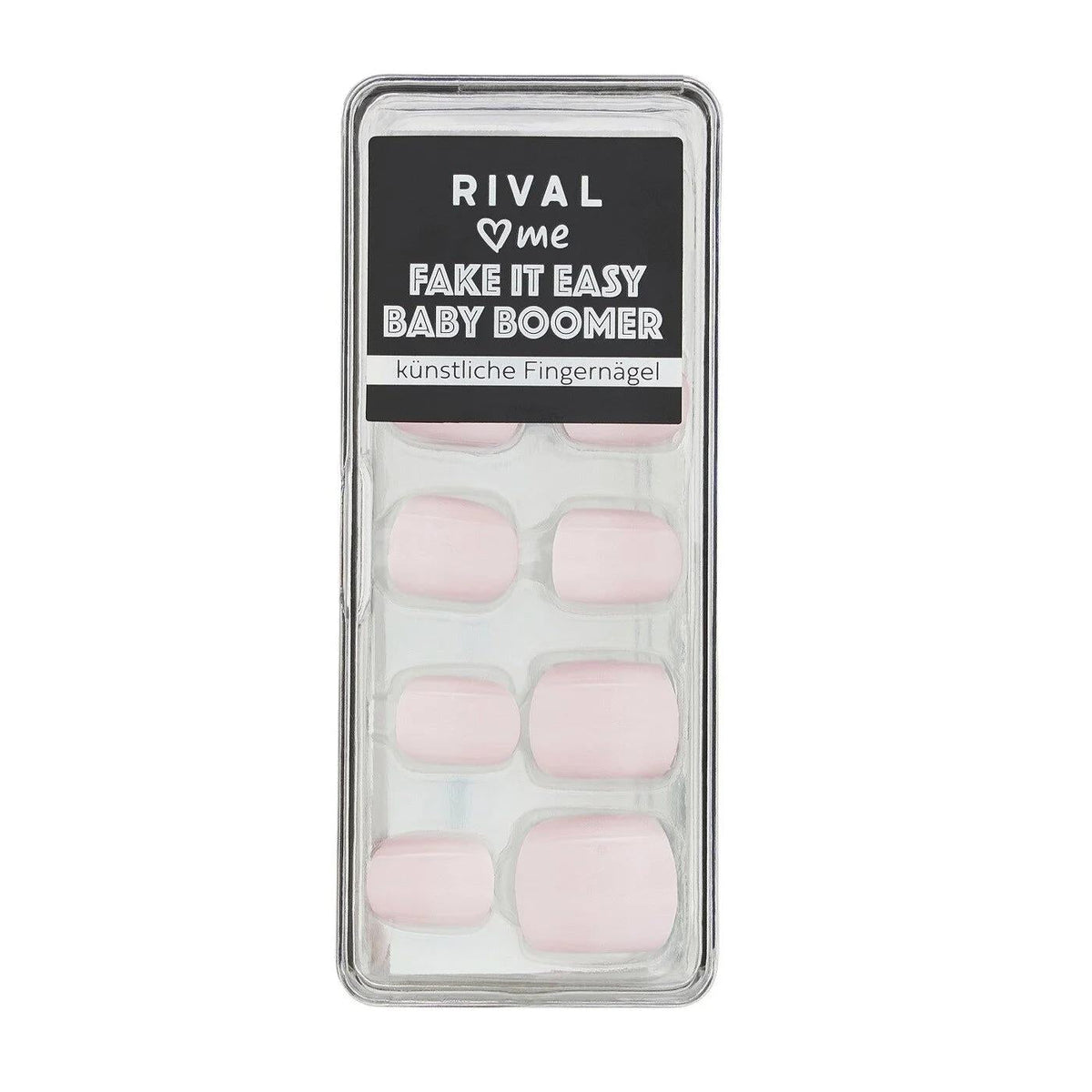 Rival Loves Me Fake It Easy Press-On Nails No02 Baby Boomer 24 pcs by Beauty Care Bag