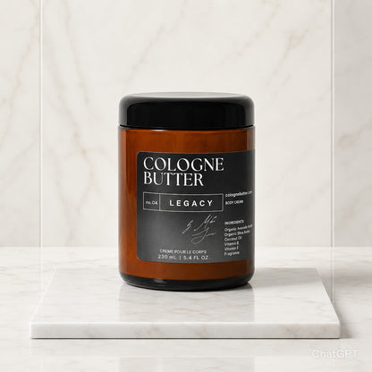 LEGACY – Luxury Fragrance Body Butter | Black Leather, Amber & Rose Cologne Scent Moisturizing Skin Butter | Cologne Butter by CB