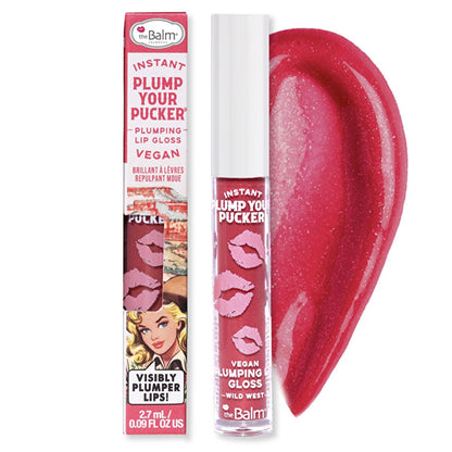 theBalm Instant Plump Your Pucker: Natural Lip Plumper & Volumizer with Organic Jojoba & Avocado Oil for Fuller, Hydrated Lips by Beauty Care Bag