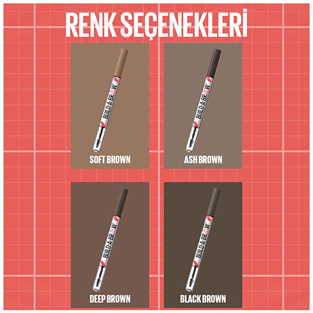 Maybelline New York Build a Brow 2-in-1 Eyebrow Pencil & Gel - Long Lasting, Smudge Proof, Precise Application by Beauty Care Bag