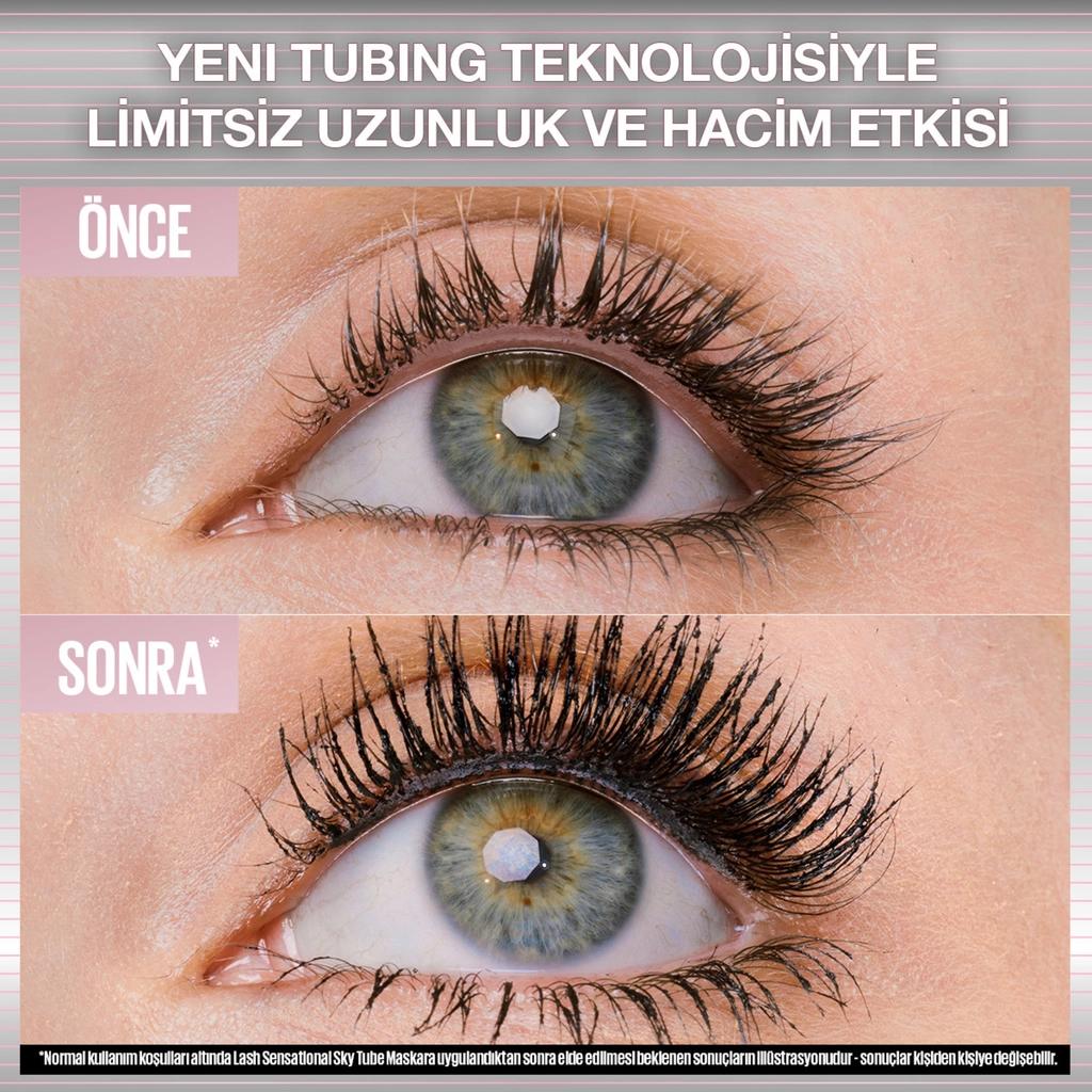 Maybelline New York Lash Sensational Sky Tubes Tubing Mascara 6ml by Beauty Care Bag
