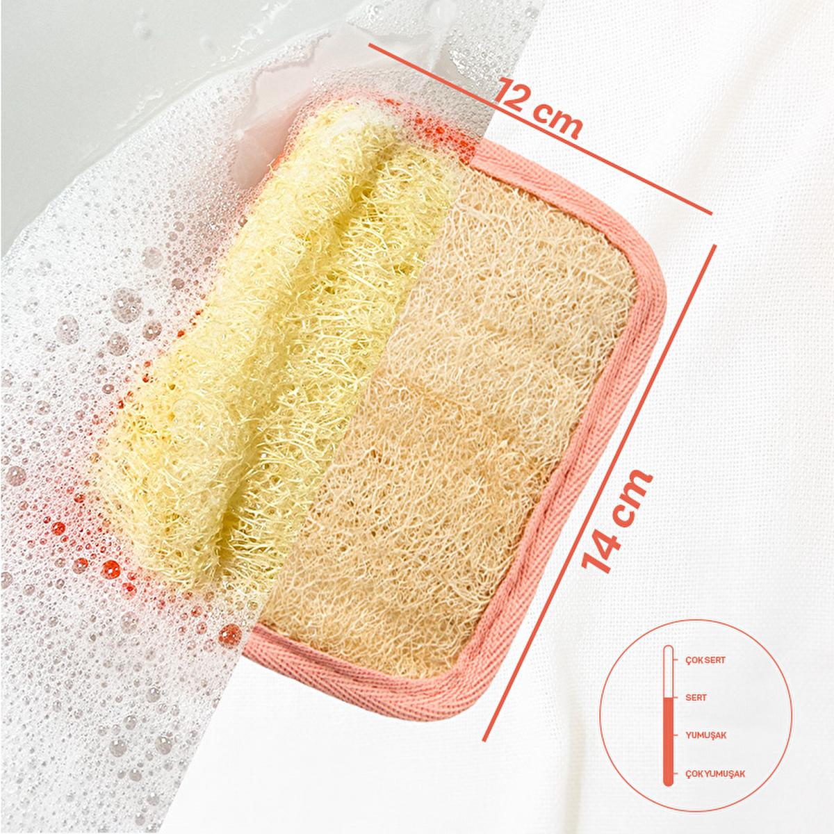 Balmy Nektari Soap-Filled Loofah Bath Sponge: Natural Exfoliating Loofah with Nectarine & Lemongrass - Deep Cleansing, Skin Renewal by Beauty Care Bag