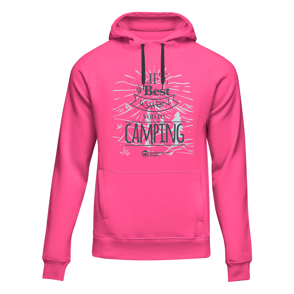 Life Is Best Adult Fleece Hoodie by Outdoorzees