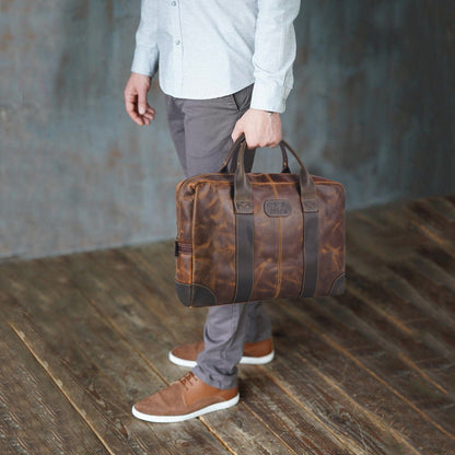 MaheTri Jefferson Briefcase by Classy Leather Bags