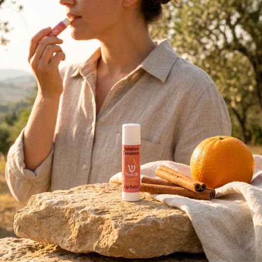 Tholi Oil Lip Balm, Sunshine Cinnamon