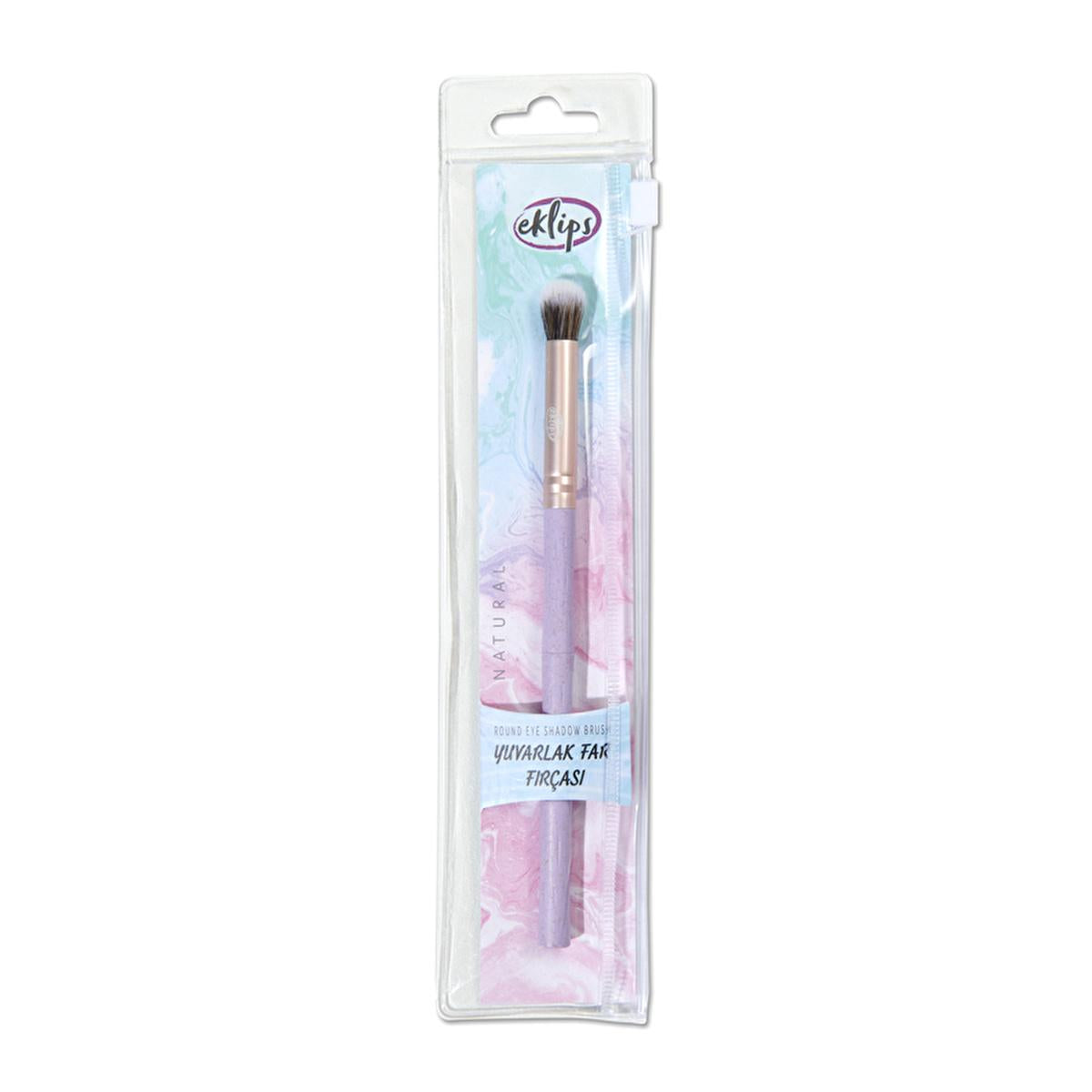 Eklips Natural Round Eyeshadow Brush - High-Quality Makeup Brush for Smooth Eyeshadow Application by Beauty Care Bag
