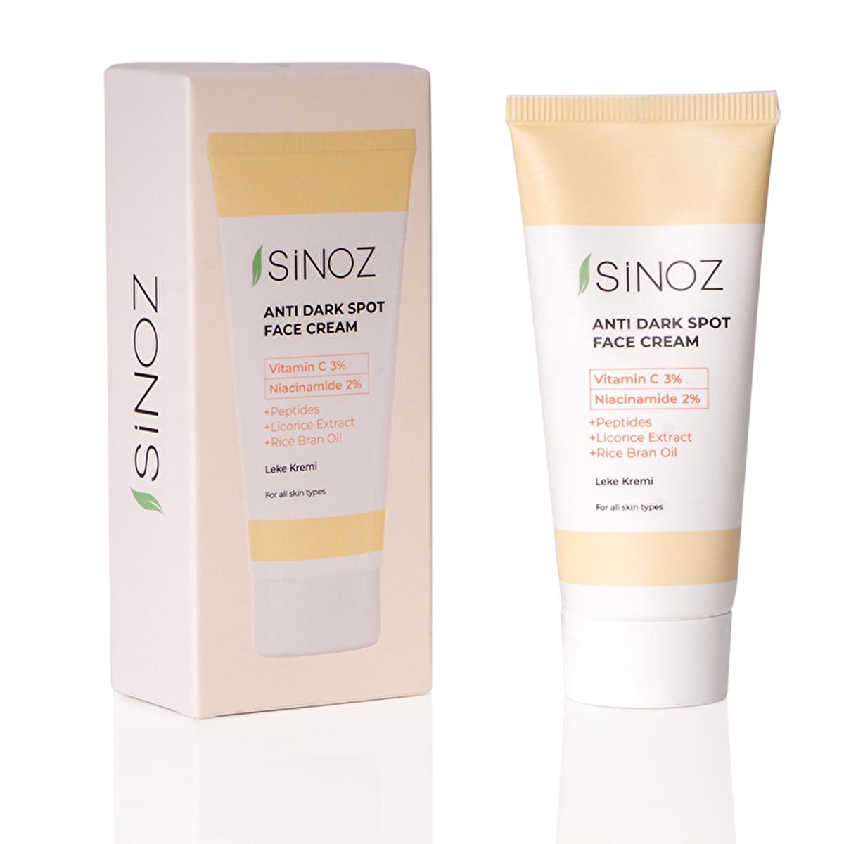 Sinoz: Advanced Skin Lightening Cream - Vitamin C & Niacinamide Dark Spot Corrector, Blemish Removal Skin Tone Evening, Radiant Complexion, 1.35 fl oz by Beauty Care Bag