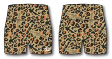 Women's High-Waisted Seamless Front Compression Training Shorts | Loaded Leopard by Tango Charlie Apparel