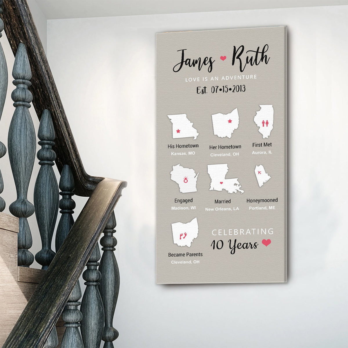 Love Is An Adventure Sign by Tailored Canvases
