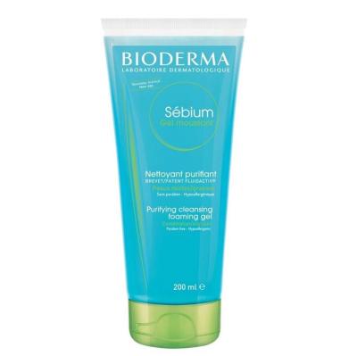 Bioderma Sebium Foaming Gel 200ml - Dermatologically Tested Face Wash for Oily Skin, Soap-Free & Paraben-Free by Beauty Care Bag