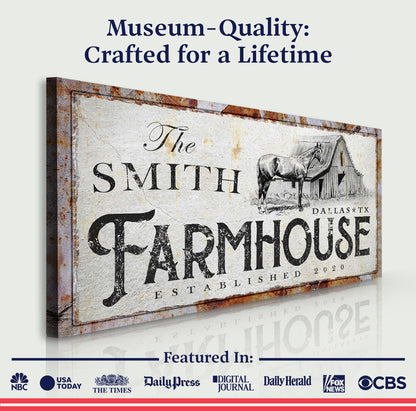 Rustic Horse Farmhouse Sign by Tailored Canvases