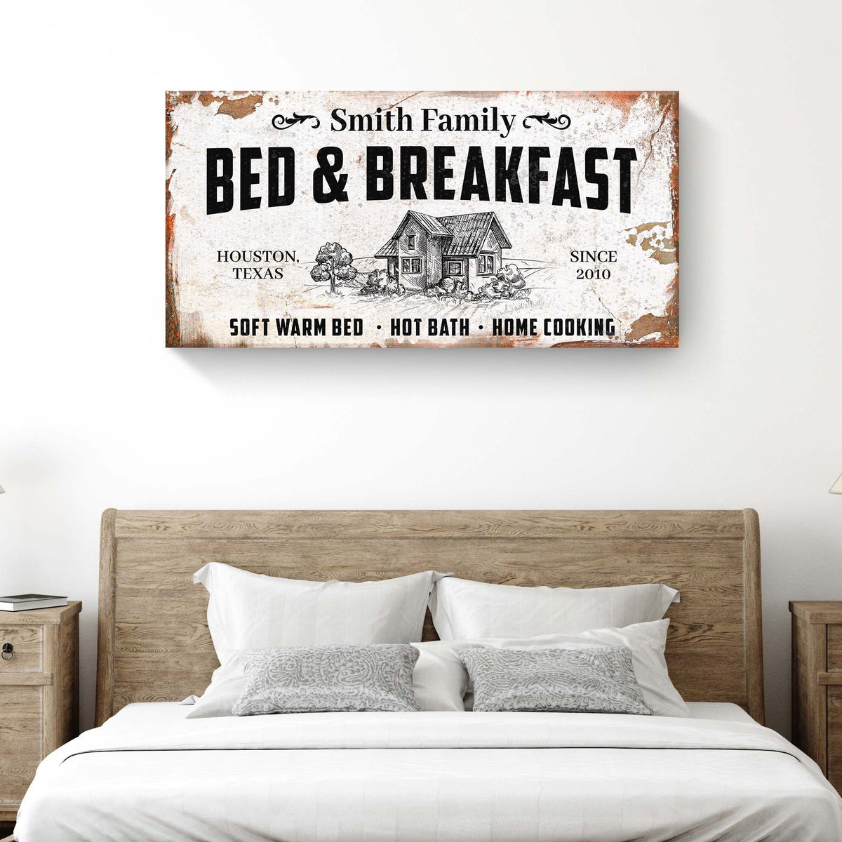 Bed and Breakfast Sign by Tailored Canvases