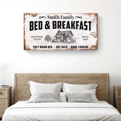 Bed and Breakfast Sign by Tailored Canvases
