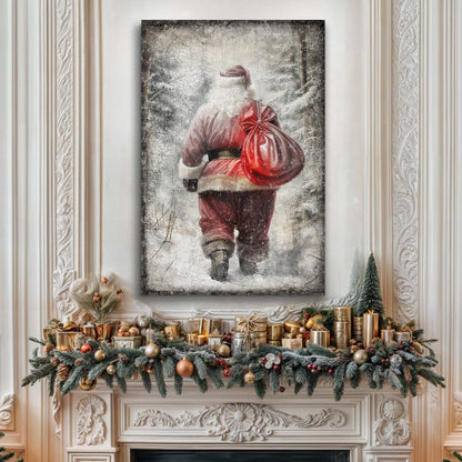 Vintage Christmas Santa Claus Wall Art III by Tailored Canvases