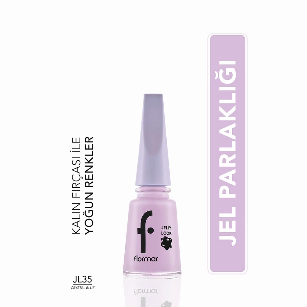 Flormar Jelly Look Nail Polish JL35 Crystal Blue 11ml by Beauty Care Bag