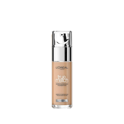 L'Oreal Paris True Match Liquid Foundation: Hydrating, Natural Finish - 3.D/3.W Warm Undertone, Evens Skin Tone, Enriched with Hyaluronic Acid & Vitamin E by Beauty Care Bag