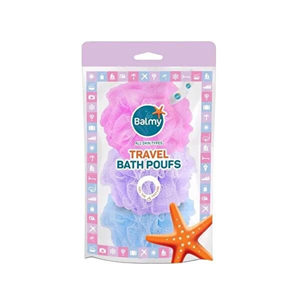 Balmy Bath Loofah 3-Pack: Exfoliating Shower Sponges for Soft & Clean Skin | Durable Body Scrubber Set by Beauty Care Bag