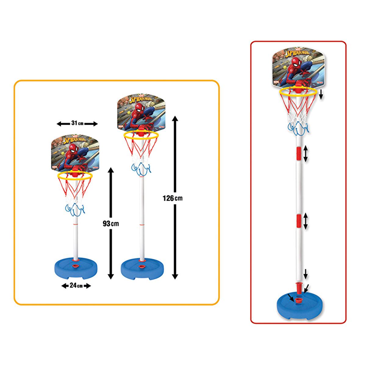 Dede Oyuncak Spiderman Kids Basketball Hoop Set - Adjustable Height, Safe & Fun Indoor/Outdoor Game for Children by Beauty Care Bag