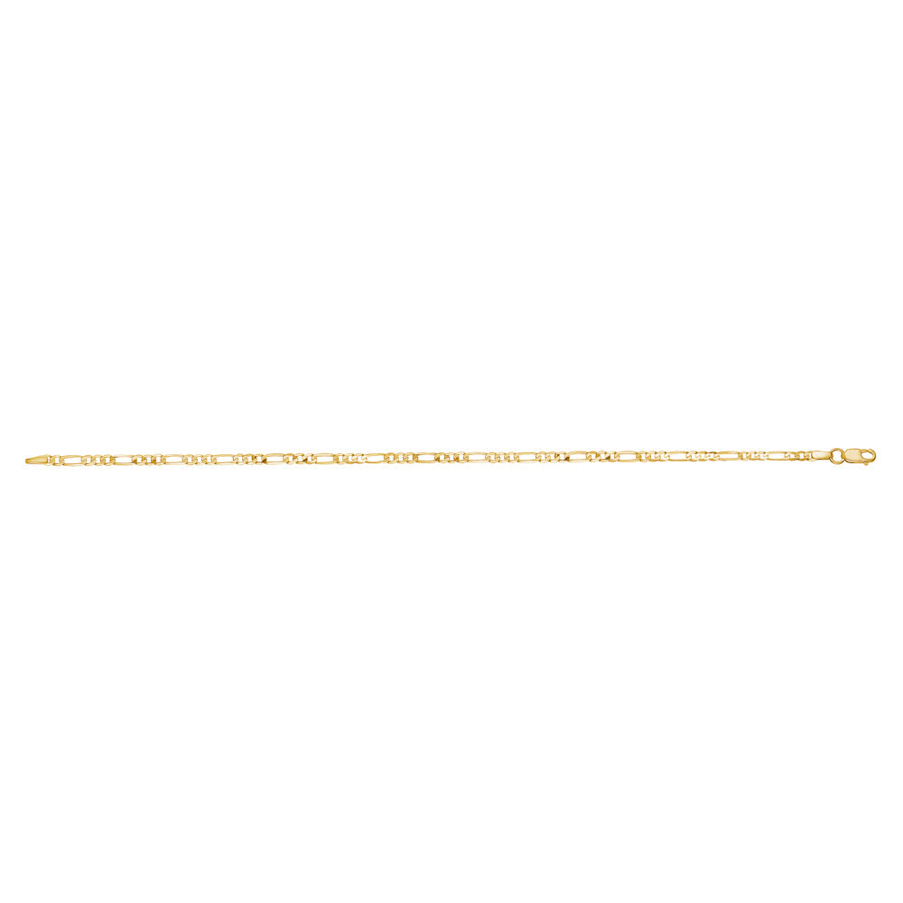 Massete men's 14k gold Figaro bracelet, view 5