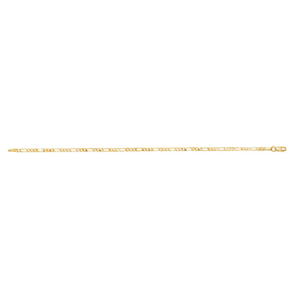 Massete men's 14k gold Figaro bracelet, view 5