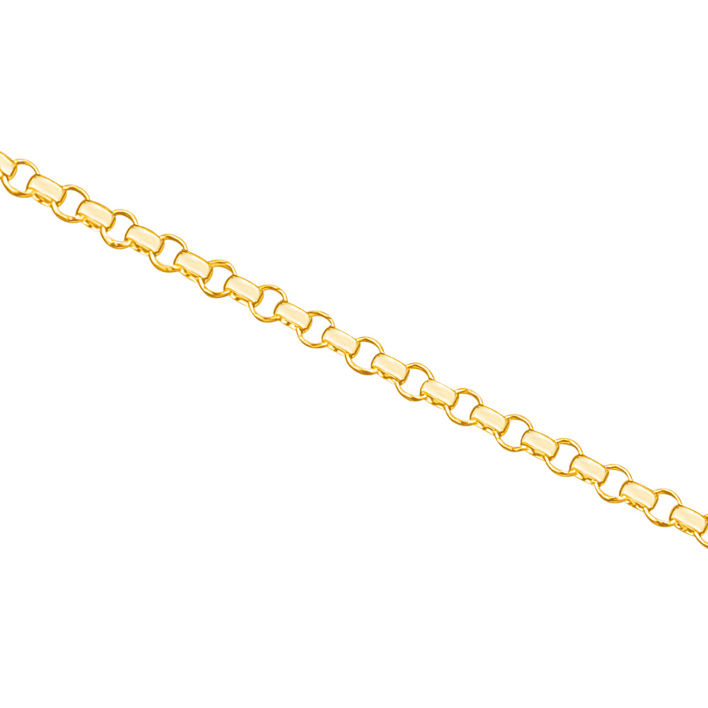 Massete 14k gold rolo chain, 1mm, view 9