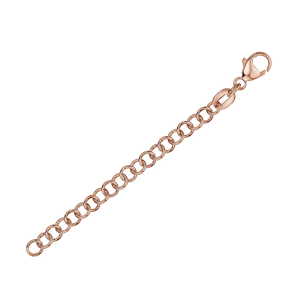Chain Extender for Necklace Sterling Silver Rolo Width 3.6mm Length 2" by Massete