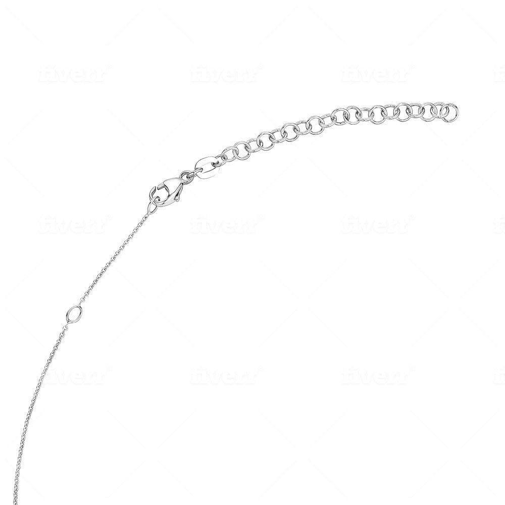 Chain Extender for Necklace Sterling Silver Rolo Width 3.6mm Length 2" by Massete